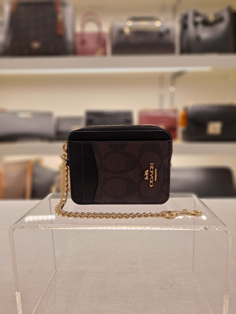 [정품/정가 348,000]시그니처 짚 카드지갑--1