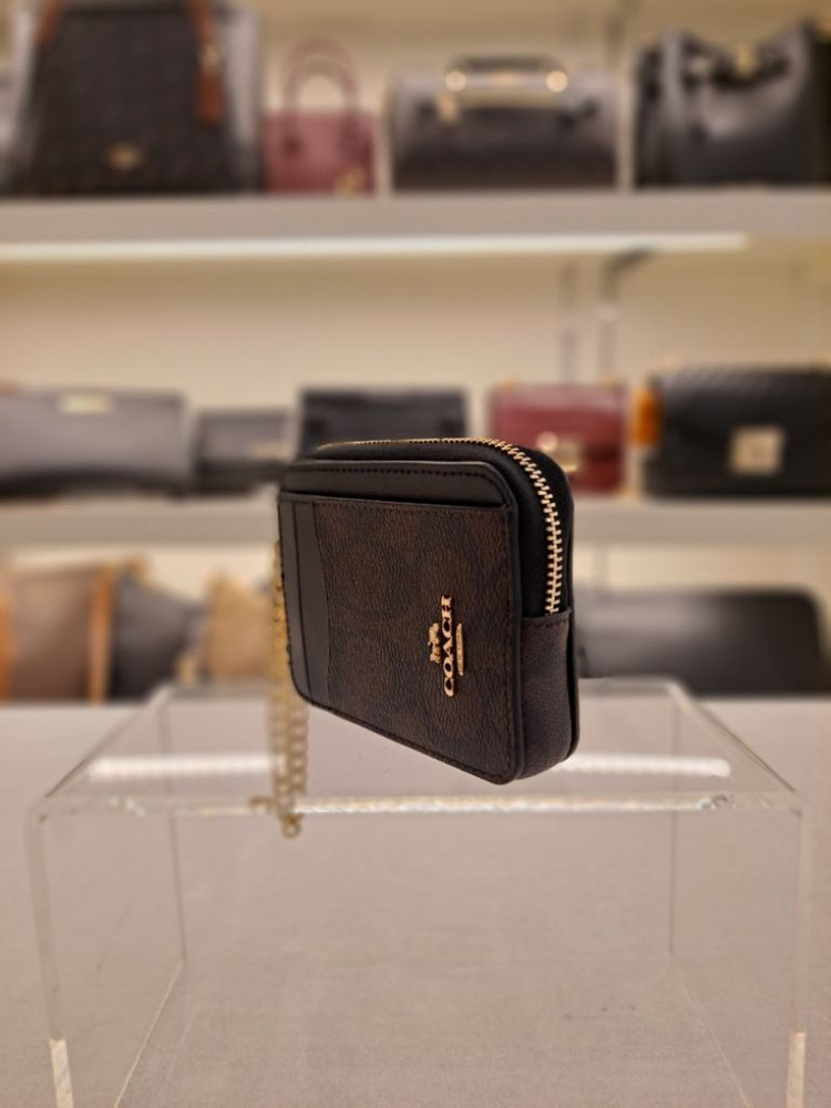 [정품/정가 348,000]시그니처 짚 카드지갑--3