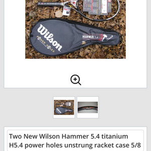 윌슨 티타늄 햄머 5.4 테니스 라켓 상태 SS급