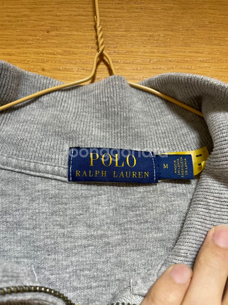 폴로랄프로렌 반집업 니트 그레이--2
