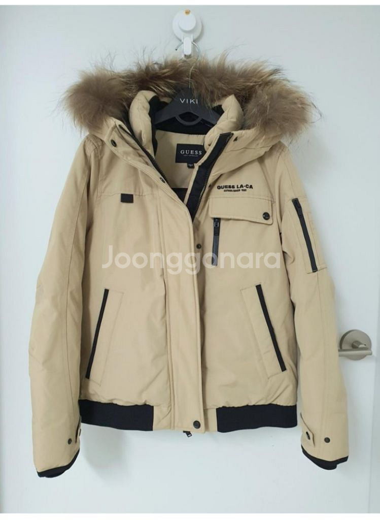 (새상품 55)GUESS 인퀼팅다운숏패딩ㅡ백화점정품--0