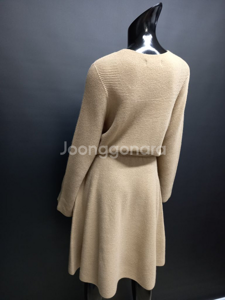 SJSJ 춘추 홀가먼트 울 롱 플레어 원피스 F--4