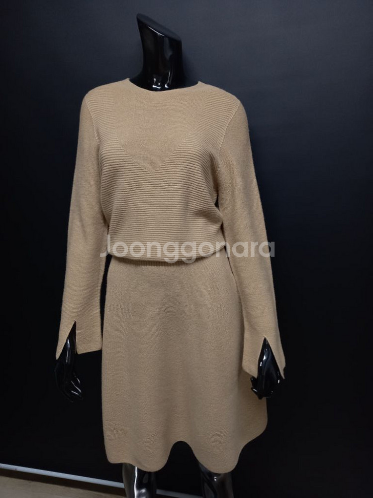 SJSJ 춘추 홀가먼트 울 롱 플레어 원피스 F--2