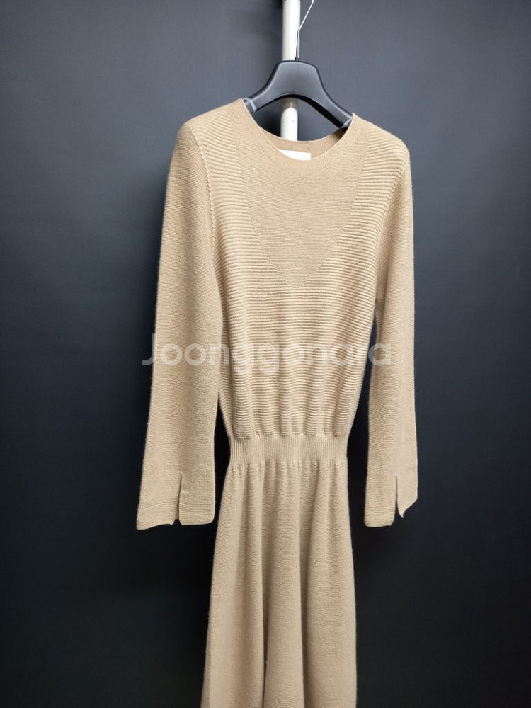 SJSJ 춘추 홀가먼트 울 롱 플레어 원피스 F--6