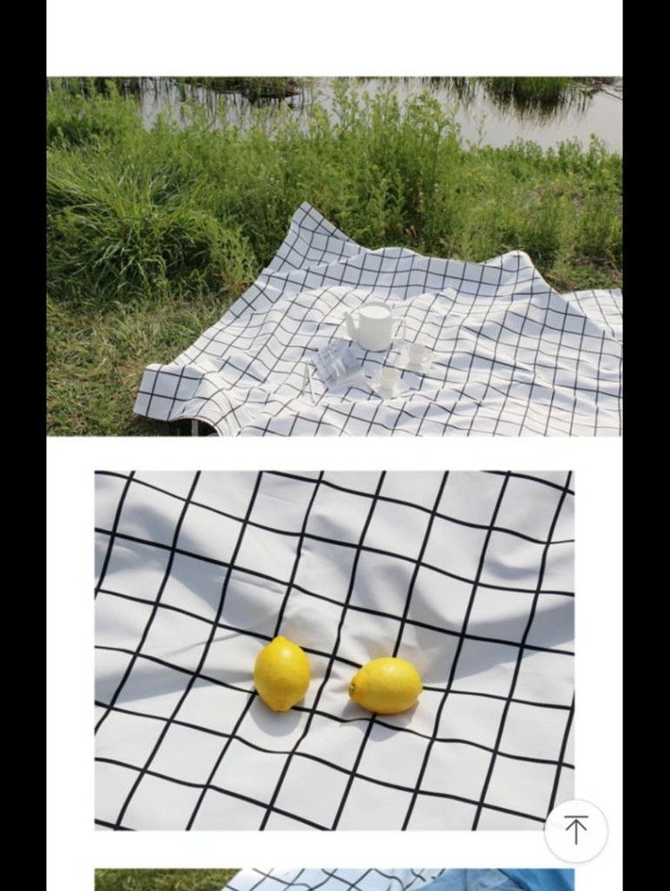 체크패턴 방수 돗자리 (거의새것) M사이즈입니다--3