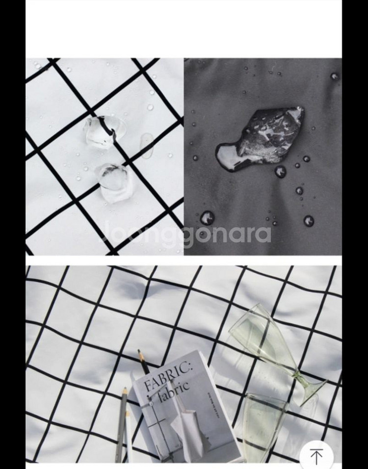 체크패턴 방수 돗자리 (거의새것) M사이즈입니다--4