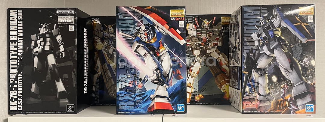 미개봉건담 MG RX-78-1, 2, 3, 4, 5호기--1