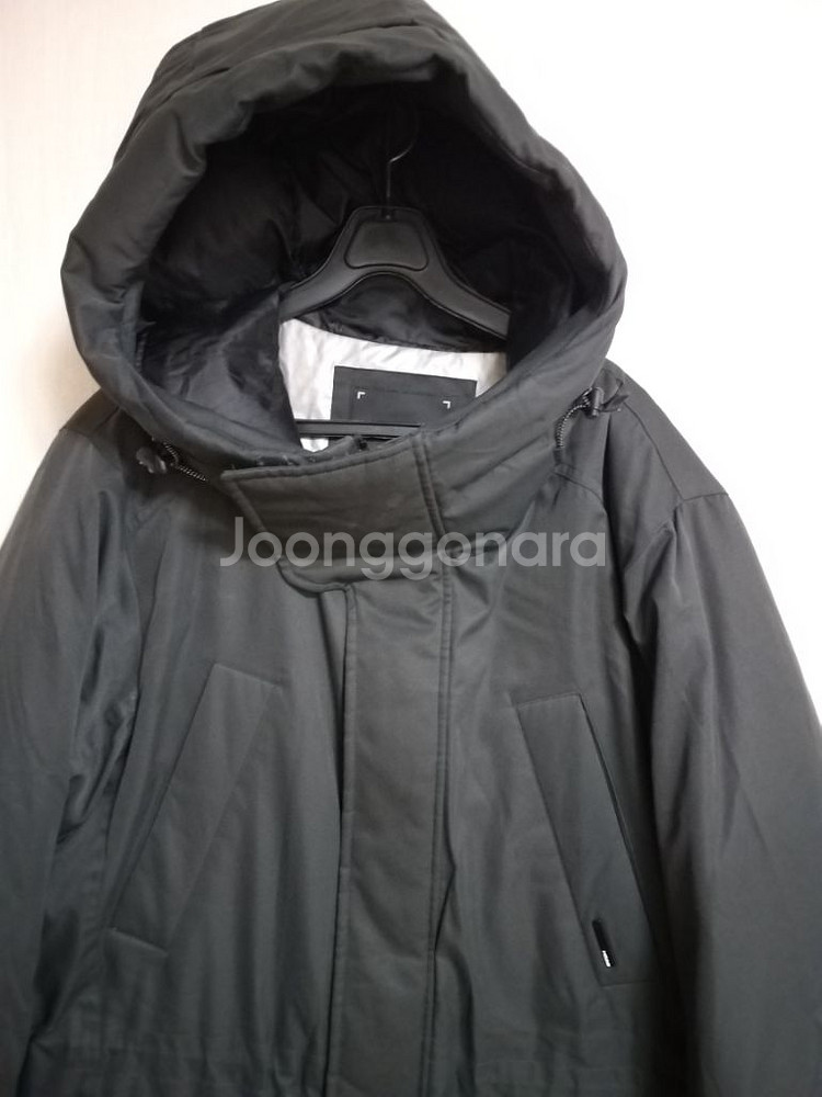 남성 해드 거위털 롱패딩 (카키.100)--3