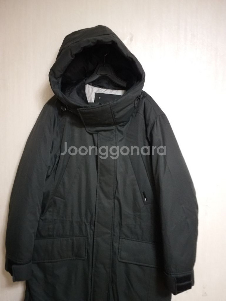 남성 해드 거위털 롱패딩 (카키.100)--2