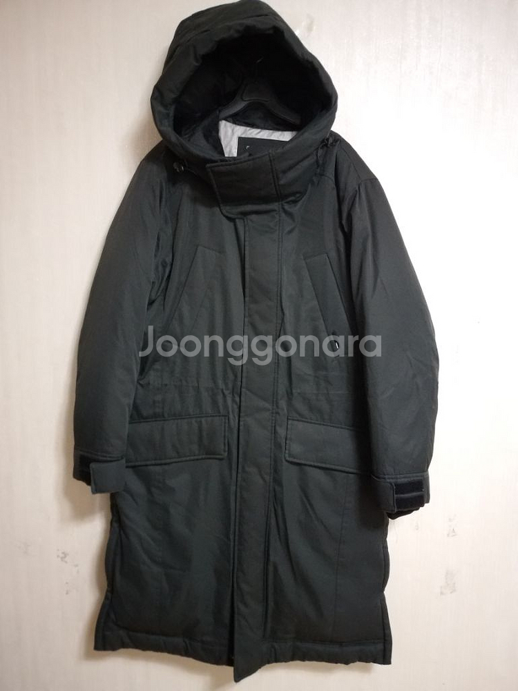 남성 해드 거위털 롱패딩 (카키.100)--9