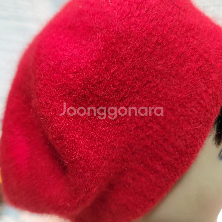 미사용 도톰한 앙고라 베레모--3