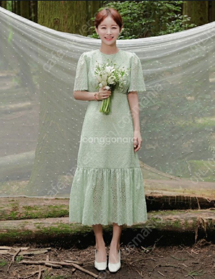 IMVELY 임블리 펀칭레이스 롱 원피스 (17만원구매--6