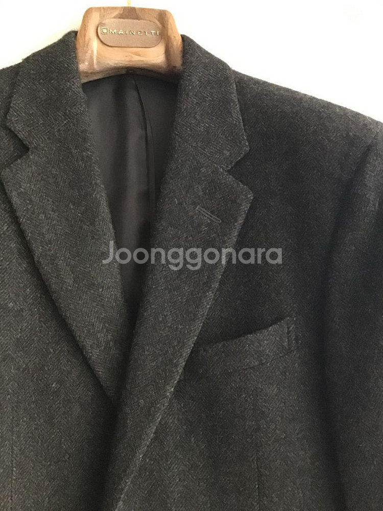 폴로 랄프로렌 - 차콜 헤링본 캐시미어 자켓 40R--3
