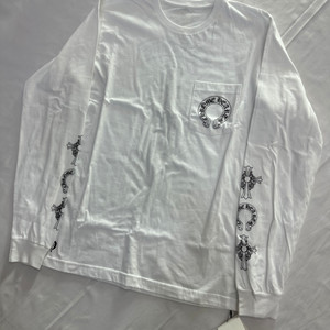 [L] 크롬하츠 말발굽 플로랄 십자가 롱슬리브 티셔츠