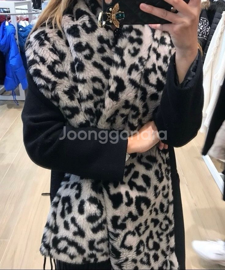 Maxmara 막스마라 퍼 머플러 워머 숄 목도리--4