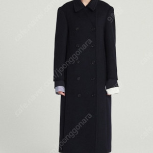 DOUBLE BREASTED WOOL LONG COAT