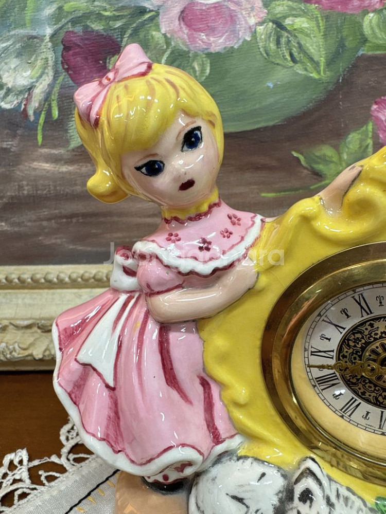 (독일) 빈티지 핸드페인티드 포세린 시계--1