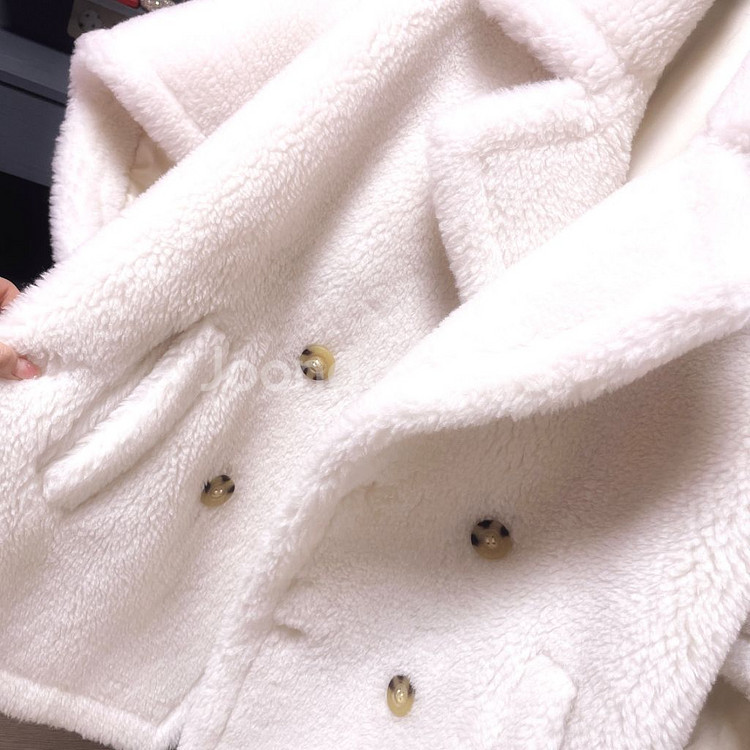 테디 코트 털 자켓 막스 카라 퍼 숄 판쵸 자켓 수입의--4