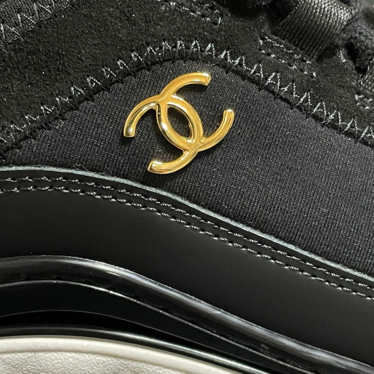 샤넬CC로고 믹스드 파이버 여성 스니커즈 240mm--2