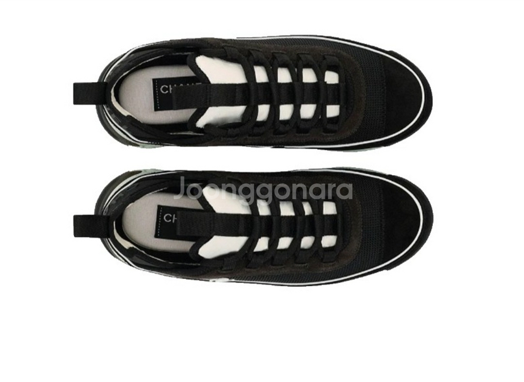 샤넬CC로고 믹스드 파이버 여성 스니커즈 240mm--6