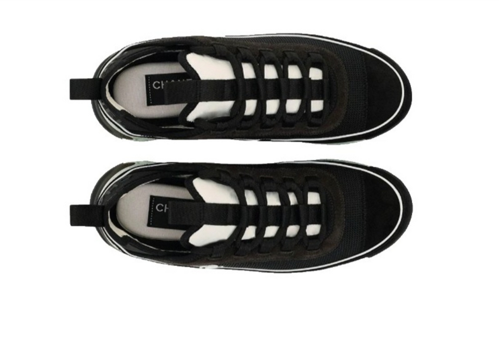 샤넬CC로고 믹스드 파이버 여성 스니커즈 240mm--6