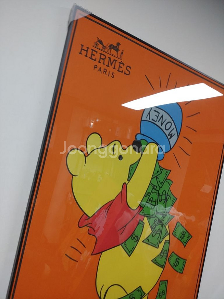 애르메스 곰돌이 푸우 대형 디즈니 그림 액자 팝아트--2