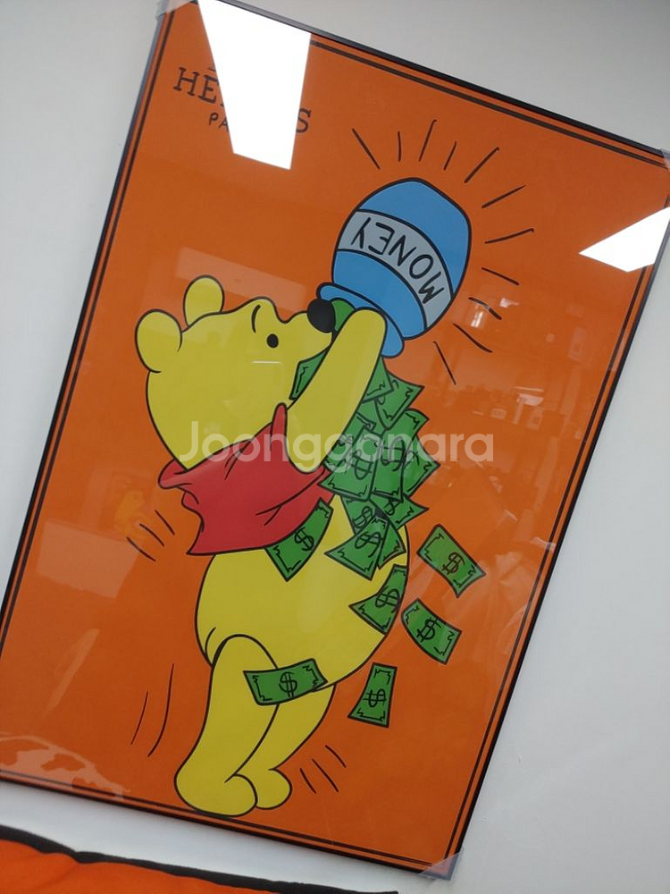 애르메스 곰돌이 푸우 대형 디즈니 그림 액자 팝아트--3