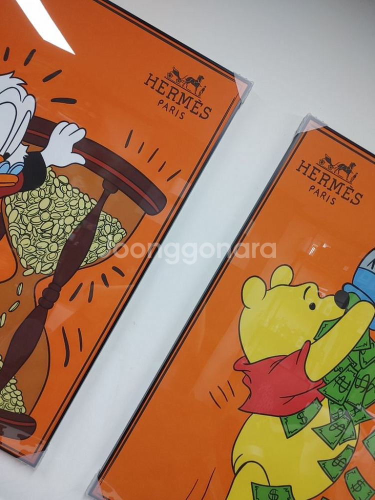 애르메스 곰돌이 푸우 대형 디즈니 그림 액자 팝아트--5