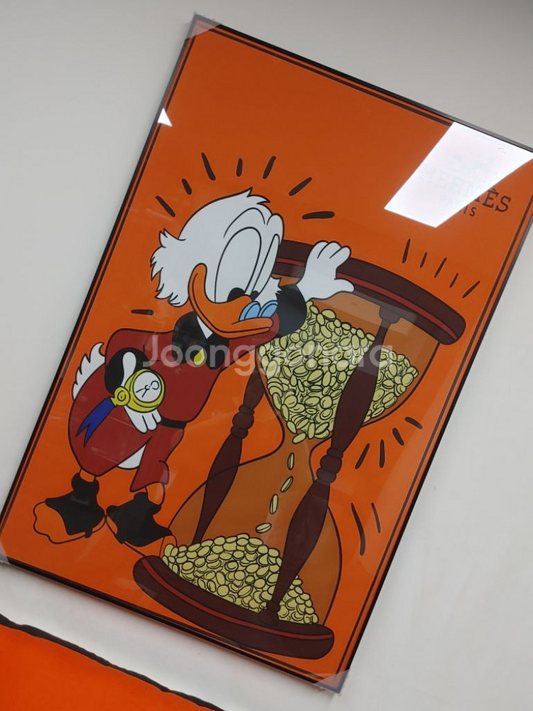 에르메스 디즈니 도널드덕 대형 그림 액자 인테리어소품--1