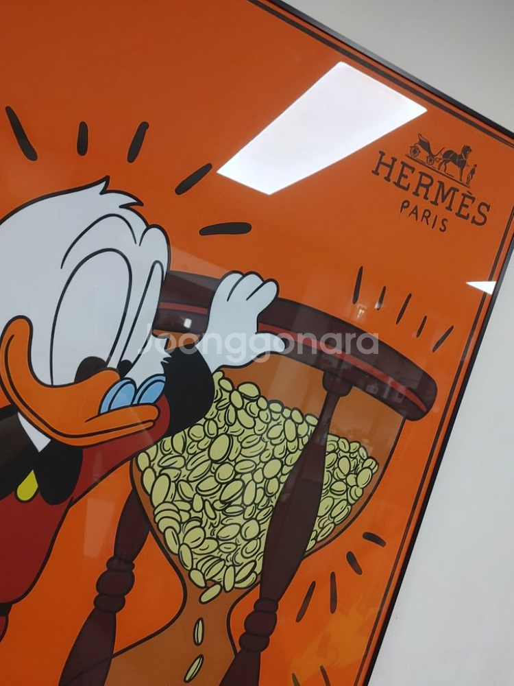 에르메스 디즈니 도널드덕 대형 그림 액자 인테리어소품--4