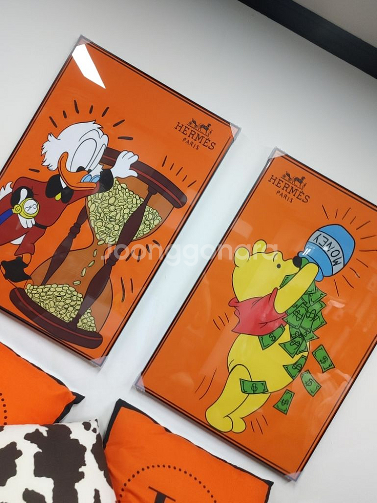 에르메스 디즈니 도널드덕 대형 그림 액자 인테리어소품--7
