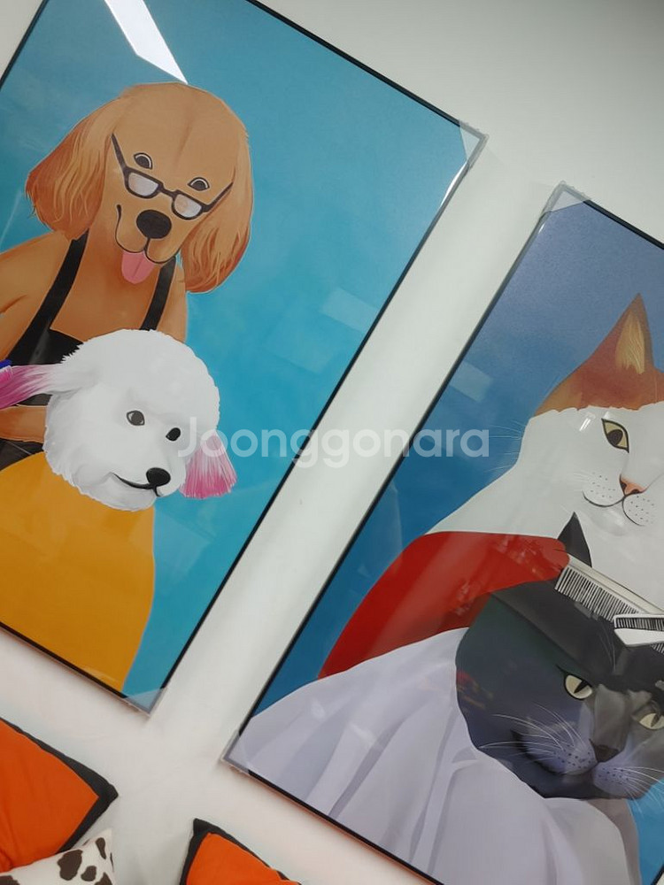 고양이 리트리버 비숑 대형 반려동물 그림 액자 팝아트--5