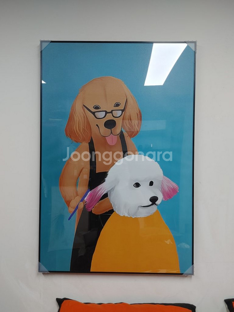 고양이 리트리버 비숑 대형 반려동물 그림 액자 팝아트--9