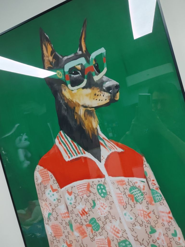 구찌 도베르만 반려동물 대형 그림 액자 인테리어액자--4