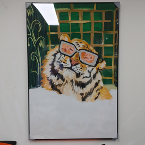 구찌 백두산 호랑이 맹수 대형 팝아트 그림 액자 포스터