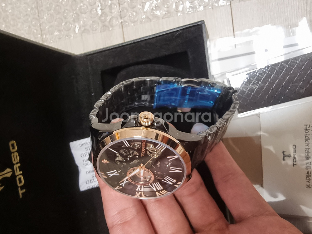 새상품 토르소 T601M 블랙 남성 메탈시계 다이아워치--2