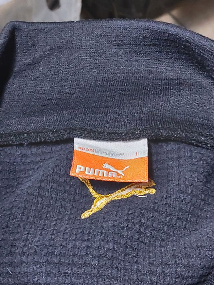 L 푸마 기모 와플 폴라 티셔츠--6