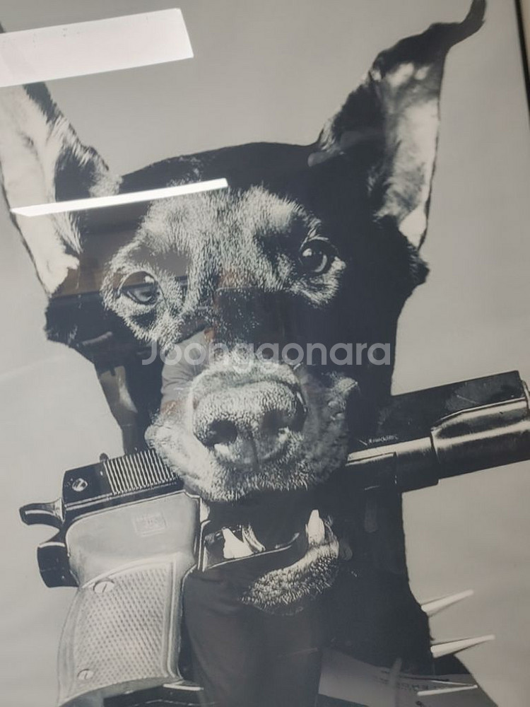 지방시 도배르만 반려동물 강아지 대형 그림 액자 팝아트--5