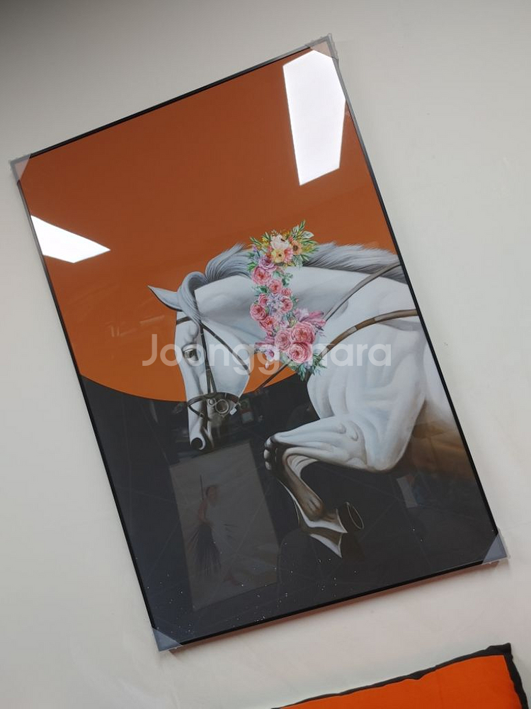 에르메스 대형 말 승마 그림 액자 팝아트 인테리어 소품--4