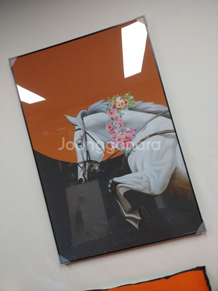 에르메스 대형 말 승마 그림 액자 팝아트 인테리어 소품--1