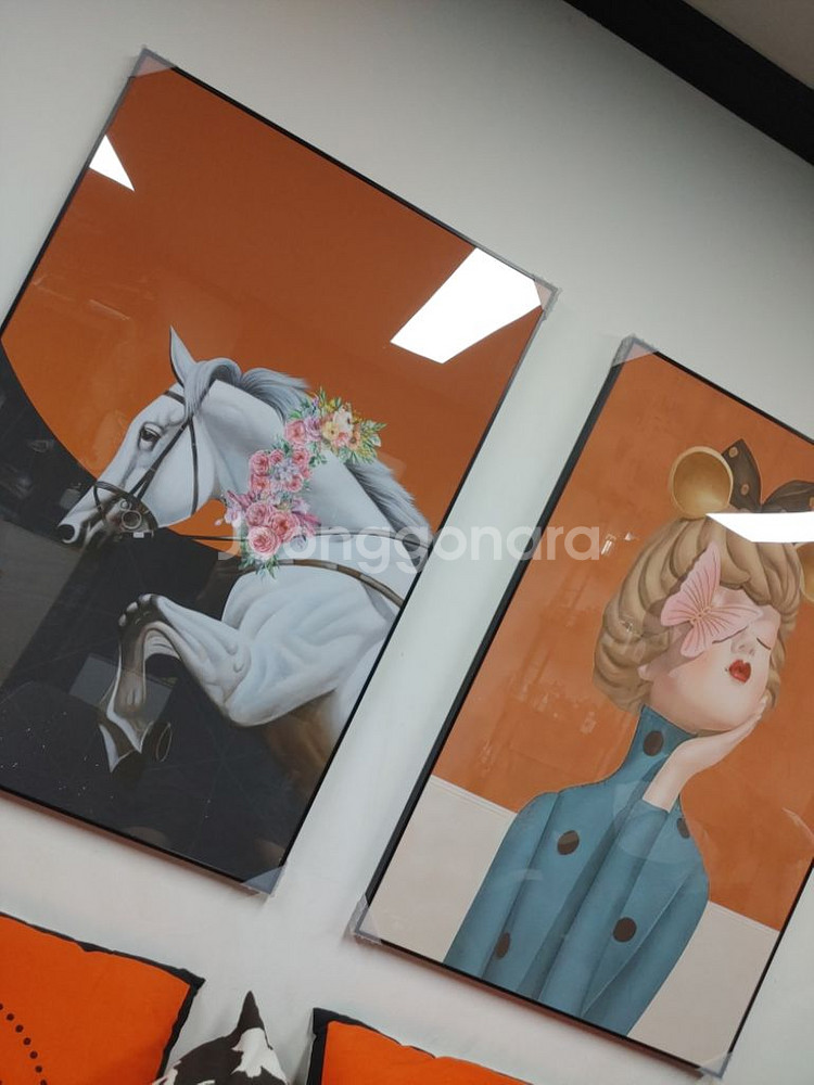 에르메스 대형 말 승마 그림 액자 팝아트 인테리어 소품--9