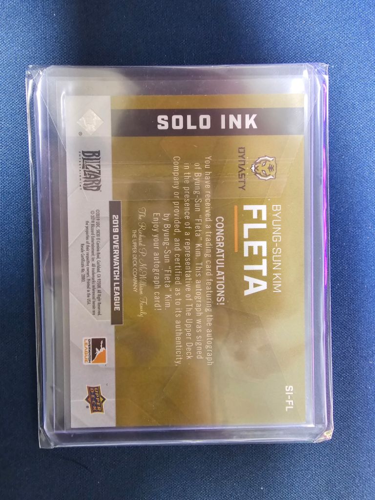 2019 어퍼덱 오버워치 리그 솔로 잉크 플레타 싸인 | 중고나라 - 안심되는 중고거래