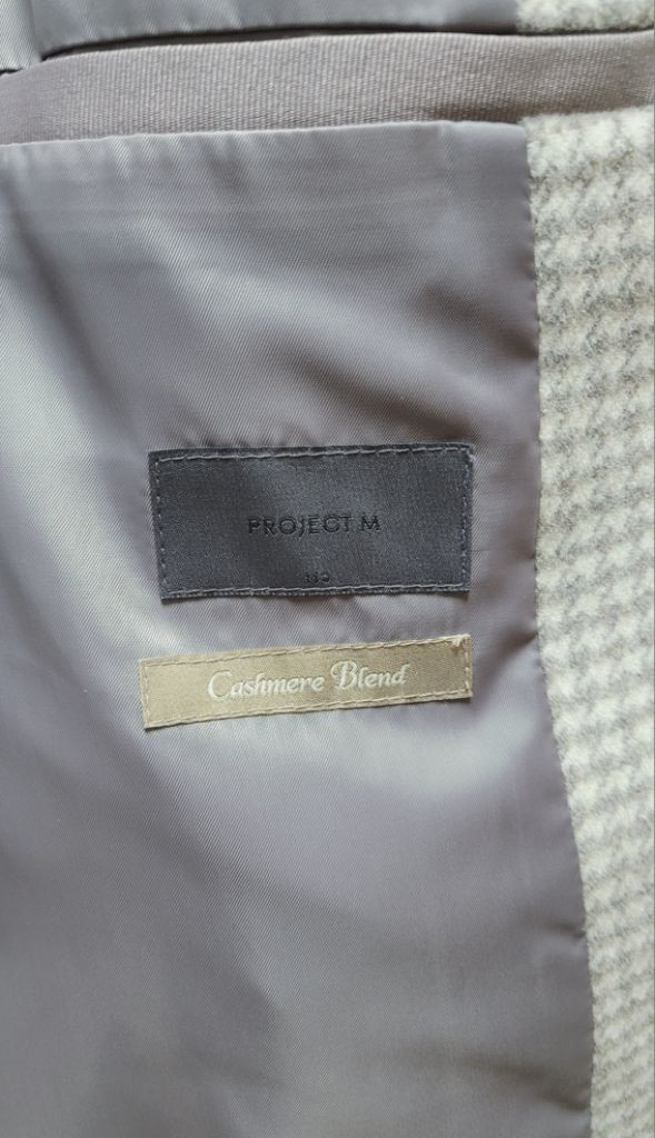 프로젝트M 남성 울,캐시미어 혼방 코트(남자 110)--2