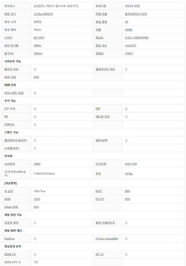 삼성전자 오디세이 G9 G95T C49G95T--3