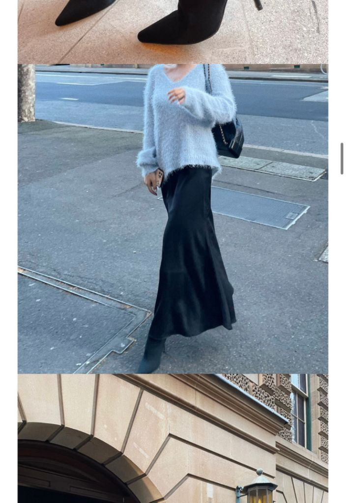 엔뉴엘 패리스 새틴 스커트 이미지