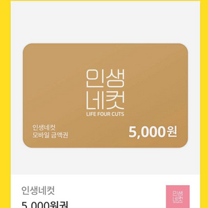 인생네컷 5000 금액권