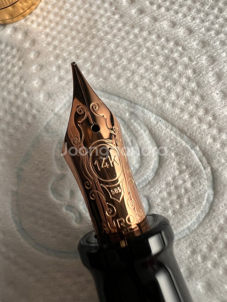 만년필 오로라 88(오탄도트) 골드스트라이프 14k--5