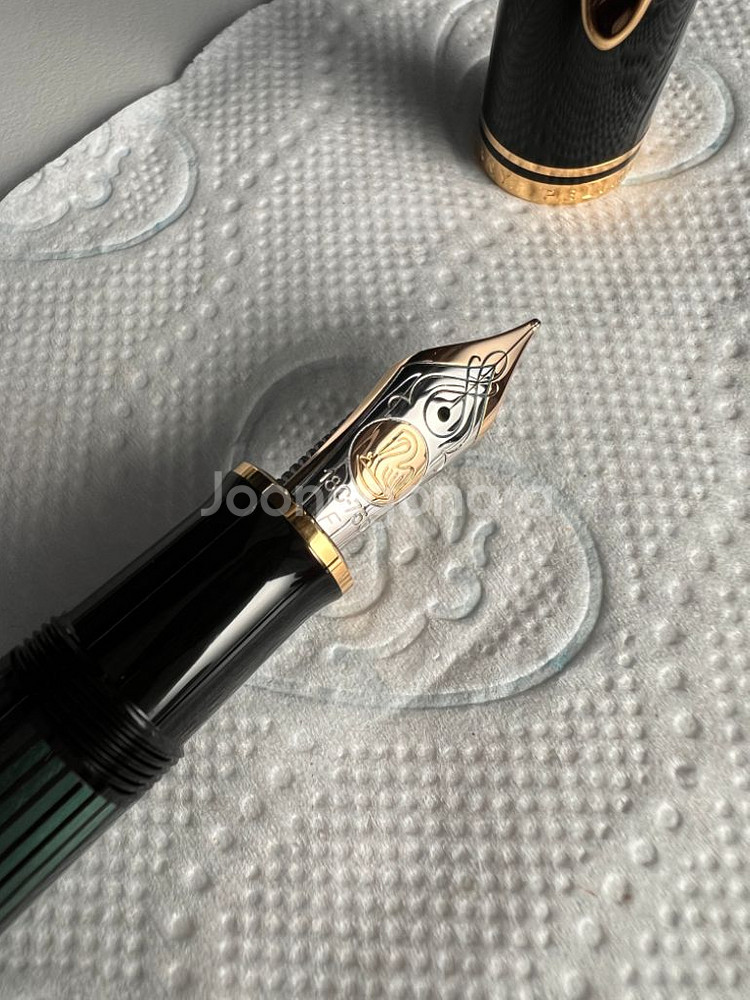 만년필 펠리칸 M800 그린스트라이프 18k--1