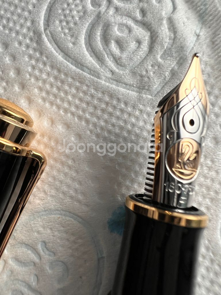 만년필 펠리칸 M800 그린스트라이프 18k--5