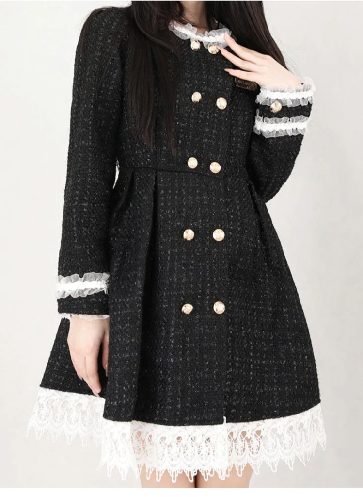 트위드원피스 하객룩 블랙원피스(M 1,L 2) 이미지